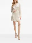 Платье-рубашка мини с поясом Guess Usa, нейтральный - фото 2