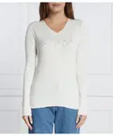 Свитер Slim fit Guess Jeans, белый - фото