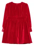 Бархатное платье с рукавами-буфами Abel & Lula, красный - фото 2