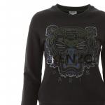 Толстовка женская Kenzo с большим принтом тигра, черный - фото 6