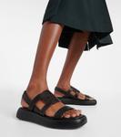 Кожаные сандалии catena Tod'S, черный - фото 4