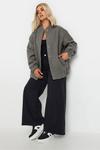 Шерстяная куртка бомбер Yours Curve, серый - фото 2