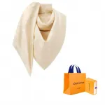 LOUIS VUITTON Шерстяная шаль Women's Ecru - фото