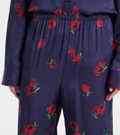 Широкие брюки Mindy из печатного твила Khaite, Raspberry/Amethyst - фото 4