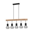 Подвесной светильник Novel, 104x13,6x140 см, натуральный/черный - фото