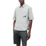 Серая мужская рубашка HERMES, серый - фото