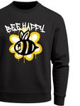 Neverless Свитшот 'Bee Happy' в черном цвете - фото 6