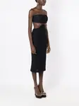 Платье миди с вырезами Amir Slama, черный - фото 3