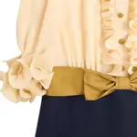 Мини-платье Crepe De Chine с бантом Valentino, синий - фото 8