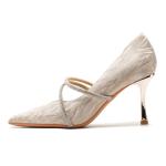 Ainer-cat Ainer cat Slim Heel High Heels 8cm Women's Champagne - фото