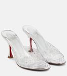 Декорированные мюли Degramule 85 Christian Louboutin, серебряный - фото