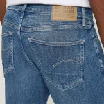 Шорты G-Star 3301 Slim 1/2 denim, синий - фото 6