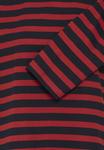 Топ PULZ Long sleeved top, Navy Burned Red Striped/Red - фото 10