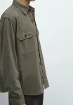 Рубашка с карманами Massimo Dutti, Dark Green - фото 4