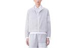 THOM BROWNE Четырехкарманная куртка на молнии из рипстопа, Light Gray - фото