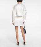 Укороченный шелковый жакет Prada, Bianco - фото 3