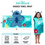 Хлопковое полотенце Stitch Kids с капюшоном, голубой - фото 3