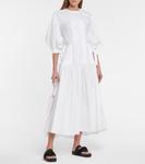 Платье миди из хлопка Jil Sander, белый - фото 2