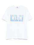 MSGM logo-print Футболка, белый - фото
