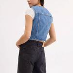 COACH Женский синий жилет, Blue - фото 4