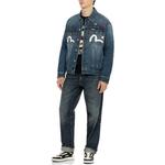 Джинсовая куртка с логотипом Evisu, темно-синий - фото 4