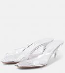 Александра Гласс 60 ПВХ мюли Amina Muaddi, Transparent - фото 4