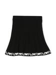 Pinko Kids юбка вязки интарсия, черный - фото