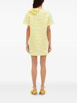 Платье с цветочным принтом MSGM, желтый - фото 4