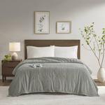 Плюшевое одеяло с электроподогревом Serta, серый - фото 2