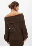Джемпер с плеча Na-Kd, Brown - фото 4