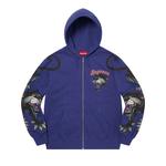 Толстовка Supreme Panther Zip Up Hooded Sweatshirt, Washed Navy - фото