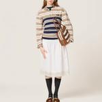 Полосатый топ MIU MIU, синий - фото 3