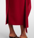 Платье-миди из крепа с драпировкой Elham Roksanda, Crimson - фото 6