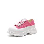 Женские черные низкие кеды ST&SAT, розовые - фото 3