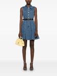 Мини-платье из денима без рукавов Self-Portrait, синий - фото 2