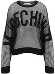 MOSCHINO JEANS свитер с жаккардовым логотипом, черный - фото