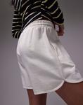 Укороченные спортивные шорты Topshop цвета экрю - фото 3