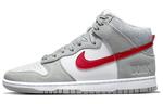Кроссовки Nike Dunk High Light Smoke Grey Gym Red - фото
