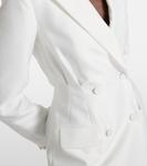 Двубортное платье-пиджак из тафты Self-Portrait, белый - фото 5