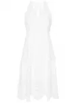 Гипюровое платье миди TWINSET, белый - фото