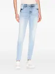 Джинсы скинни с эффектом потертости Armani Exchange, синий - фото 3