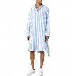 Полосатое платье-рубашка Balenciaga, синее - фото 3