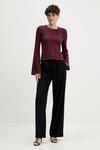 Хлопковый свитер Sisley, бордовый - фото 2
