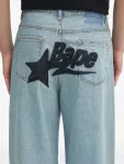 Джинсы с логотипом A BATHING APE, синий - фото 4