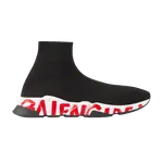 Кроссовки Balenciaga Speed Trainer 'Graffiti - Black Red', черный - фото
