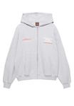 Толстовка PULL&BEAR Zip-up sweatshirt, Light Grey - фото 6