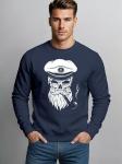 Neverless Свитшот 'Skull Captain' в цвете Navy - фото 2