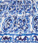 Хлопковый топ с принтом Dolce&Gabbana, синий - фото 3