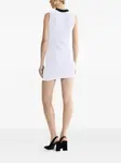Фактурное платье мини без рукавов Patou, белый - фото 3
