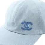 CHANEL Джинсовая кепка 1986-1988, Light Blue - фото 6